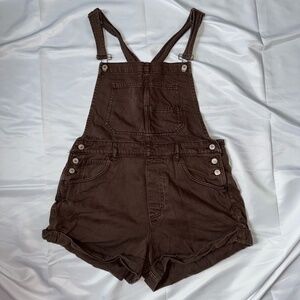 Free People, We The Free, Ziggy Shortalls in Mocha- Size Large